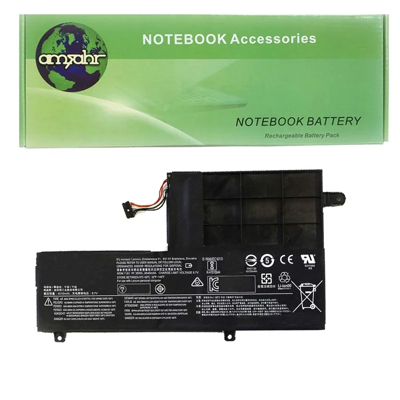 amsahr LENL15C2PB1-03 8.7 V 4510 mAh Replacement Battery with Stereo Earphone for Lenovo L15C2PB1/Yoga 510