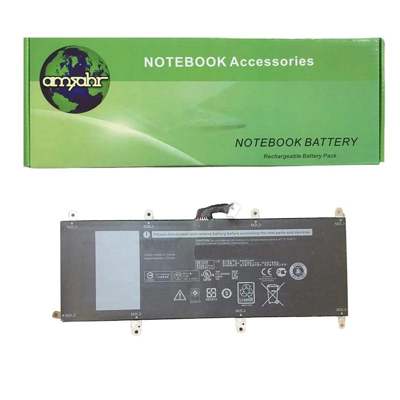 amsahr DLGFKG3-03 7.4 V 4220 mAh Replacement Battery with Stereo Earphone for Dell GFKG3/Venue 10 Pro 50560