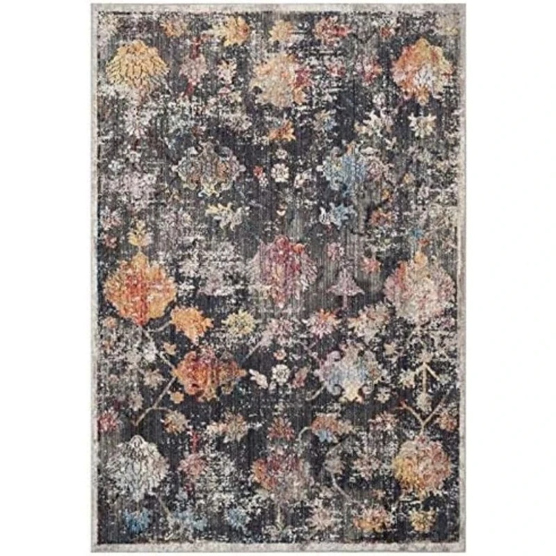 Safavieh Trendy New Transitional Indoor Woven Rectangle Area Rug, Bristol Collection, BTL445, in Grey / Multi, 91 X 152 cm for Living Room, Bedroom or Any Indoor Space
