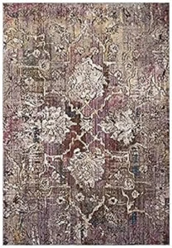 Safavieh Trendy New Transitional Indoor Woven Rectangle Area Rug, Bristol Collection, BTL487, in Pink / Grey, 91 X 152 cm for Living Room, Bedroom or Any Indoor Space