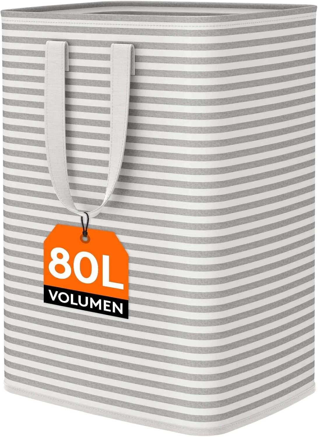 Lifewit 80L Collapsible Washing Laundry Basket Hamper, Dirty Clothes Basket Laundry Bin With Extended Handles For Storage Clothes Toys In Bedroom Bathroom, Grey