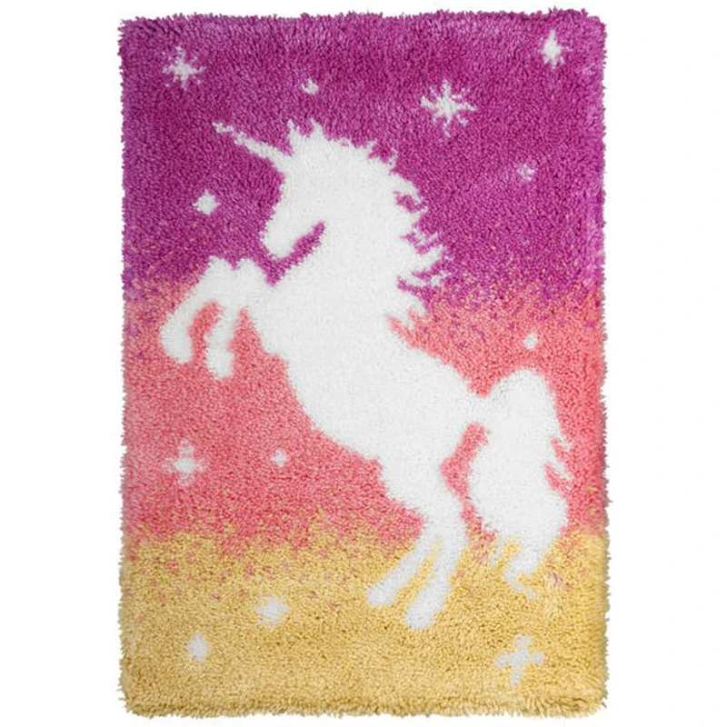 Orchidea Show Details Latch Hook Kit: Rug: Unicorn, 50 x 74.5cm
