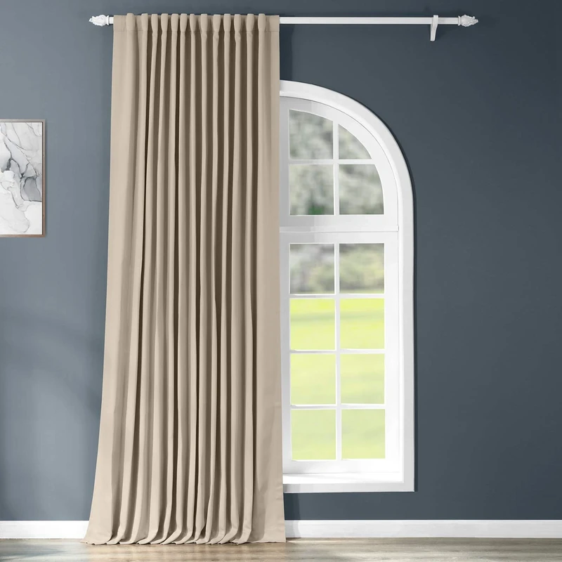 HPD Half Price Drapes Extra Wide Room Darkening Curtains for Bedroom & Living Room 100 X 96 (1 Panel), BOCH-151304-96-DW, Classic Taupe