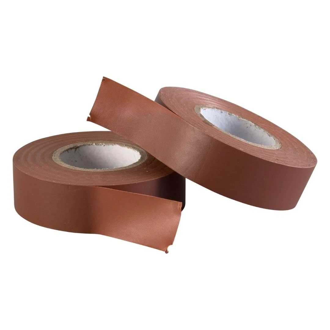 Gocableties Brown Electrical Tape, 19mm x 20m, Strong Self-Adhesive PVC Insulation Tape for Insulating, Repairing and Protecting Electrical Wires, 2 Rolls