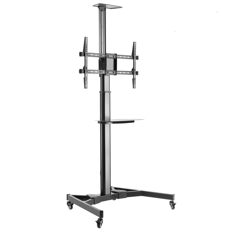 mywall HP105L Mobile Stand for Flat Screens 37-70 Inches (94-178 cm) up to 50 kg Height Adjustable Black