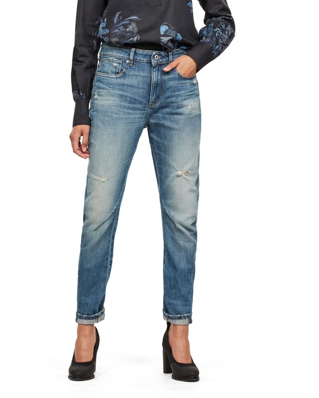G-Star Women's Arc 2.0 Boyfriend Jeans, Blue (lt aged destroy D09548-9436-1243), 24W / 32L