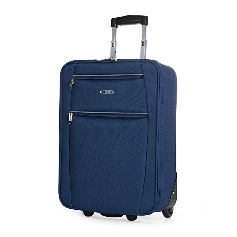 ITACA - Trolley Suitcase, 50 cm, Cabin, EVA Polyester. Hand Luggage. Half-Rigid, Resistant and Light. Telescopic Handle, 2 Handles and 2 Wheels. Low Cost Flights T71950, Color Navy - Image 1