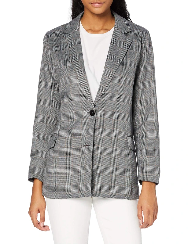 SPARKZ COPENHAGEN Women's RINDA Blazer Suit Jacket, Grey (Asphalt 064), 10 (Size:M)