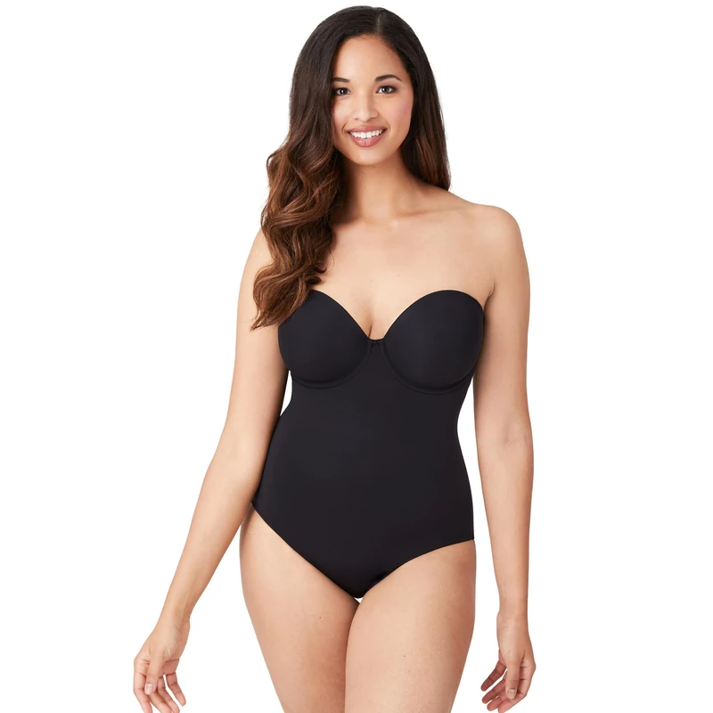 Wacoal Women's Red Carpet Shaping Body Briefer Shapewear Bodysuit, Black, 3 4DD US
