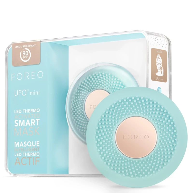 FOREO UFO mini Full Facial LED Mask Treatment, Red Light Therapy, Face Masks Beauty Treatment, Korean Skincare, Thermotherapy & Face Massager, Moisturiser, Increased Skin Care Absorption, Mint