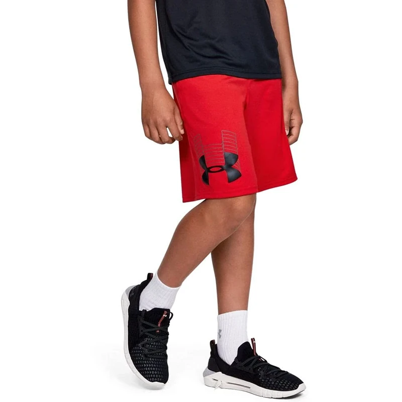 Under Armour Boys' Prototype Logo Shorts, Red (600)/Black, Youth X-Large