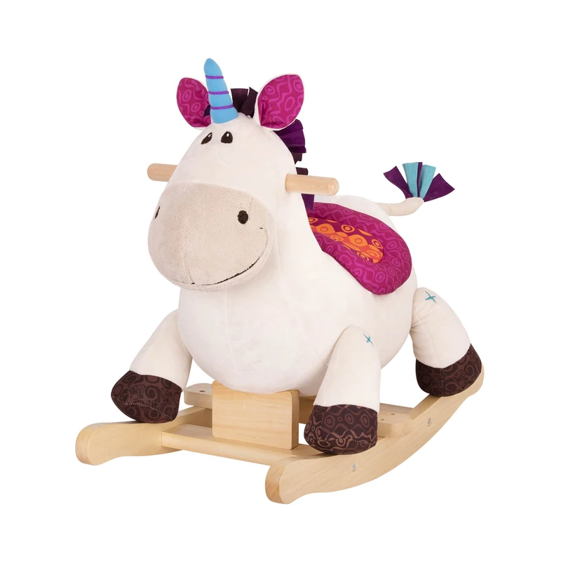 B. toys – Unicorn Rocker – Unicorn Rocking Toy – Wooden Ride – On – Classic Toys for Toddlers, Kids – 18+ Months – Rodeo Rocker – Dilly – Dally