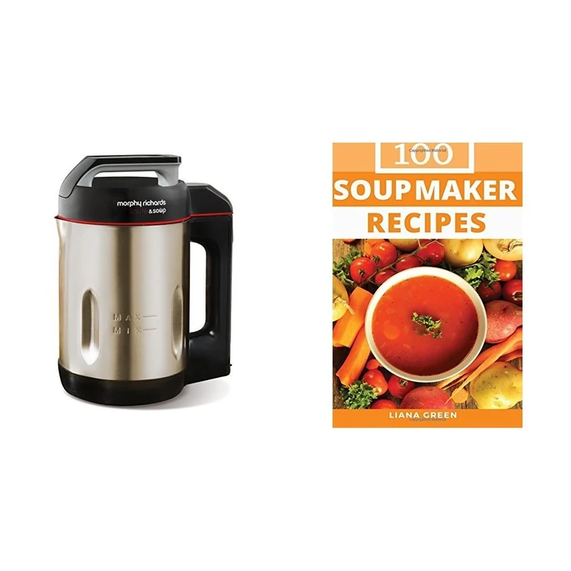 Morphy Richards 501014 Saute and Soup Maker, Brushed Stainless Steel with Soup Maker Recipe Book: 100 Delicious and Nutritious Soup Recipes