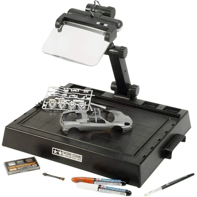 Tamiya 74064 Work Station with Magnifying Lens - Model Building Tool - Image 1
