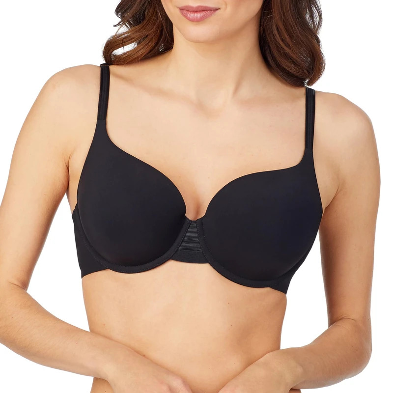 Le Mystère Women's Second Skin Back Smoothing T-Shirt Bra, Black, 32D - Image 1