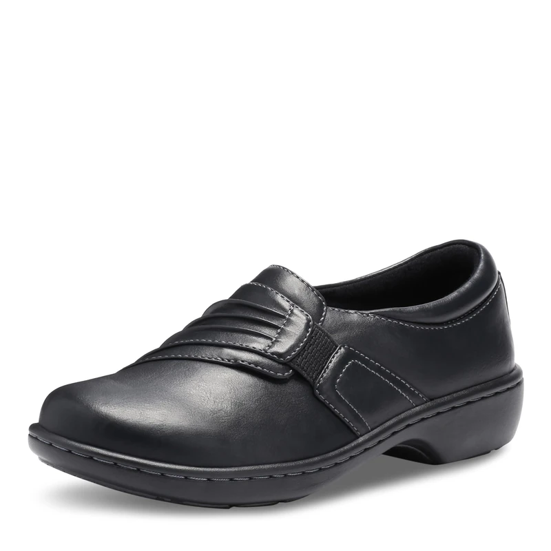 Eastland Women's Piper Loafer Flat, Black, 9 W US