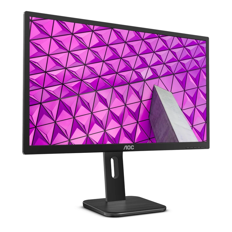 AOC 27P1 - 27 Inch FHD Monitor, 60Hz, 5ms, IPS, Height Adjust, USB Hub, Spaekers, FlickerFree (1920x1080 @ 60Hz, 250cd/m², HDMI//DP/VGA/DVI/ USB 3.0)