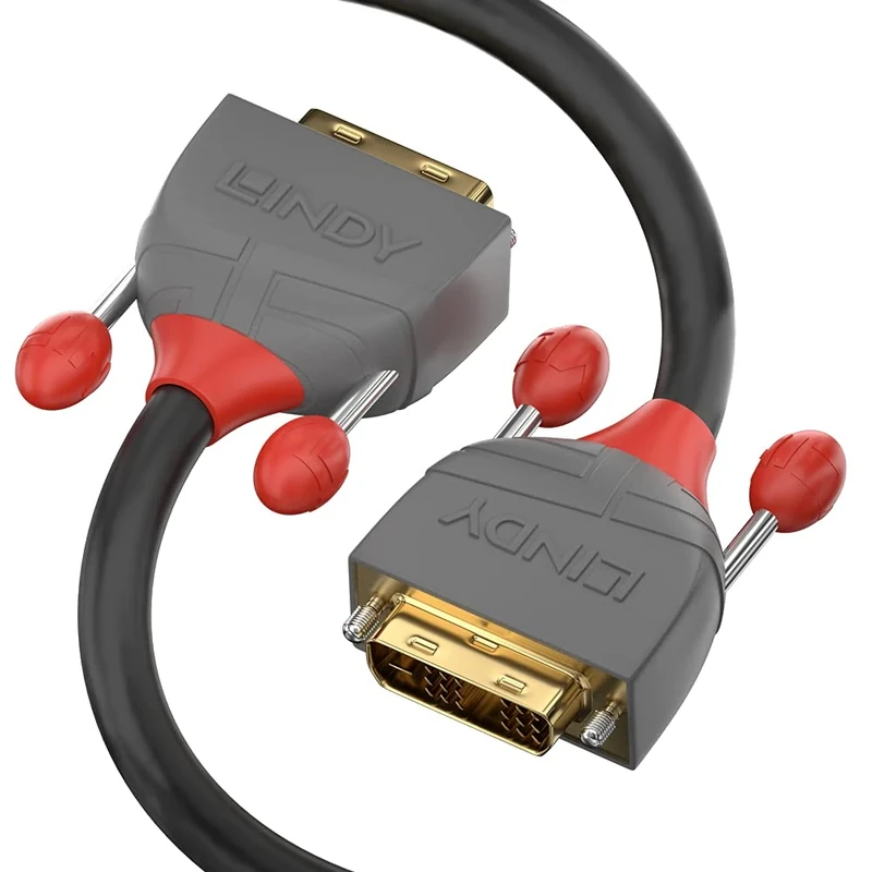 Lindy DVI-D Single Link Cable - Anthra Line Black, 25m