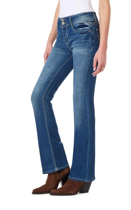 WallFlower Women's Luscious Curvy Bootcut Jeans, Chrystie Pure, XXX-Small