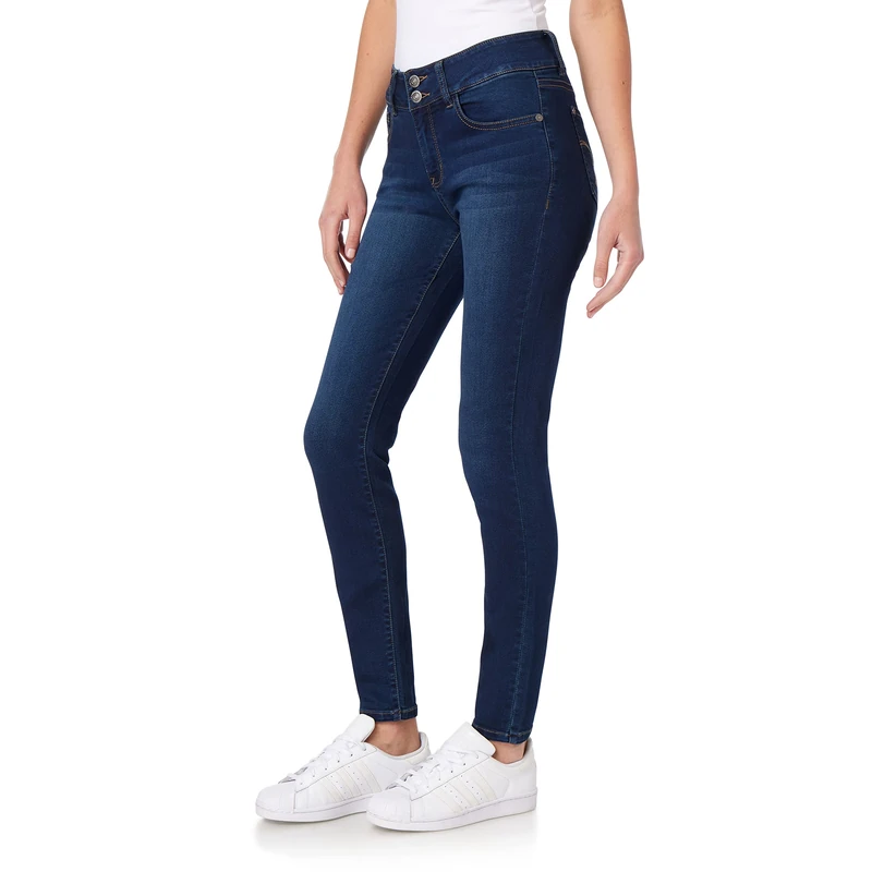 WallFlower Women's InstaSoft Ultra Fit Skinny Jeans, Lake Pure, 15