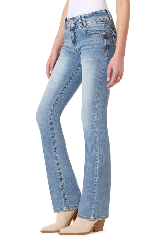 WallFlower Women's Instastretch Luscious Curvy Bootcut Jeans, Andrea, 11