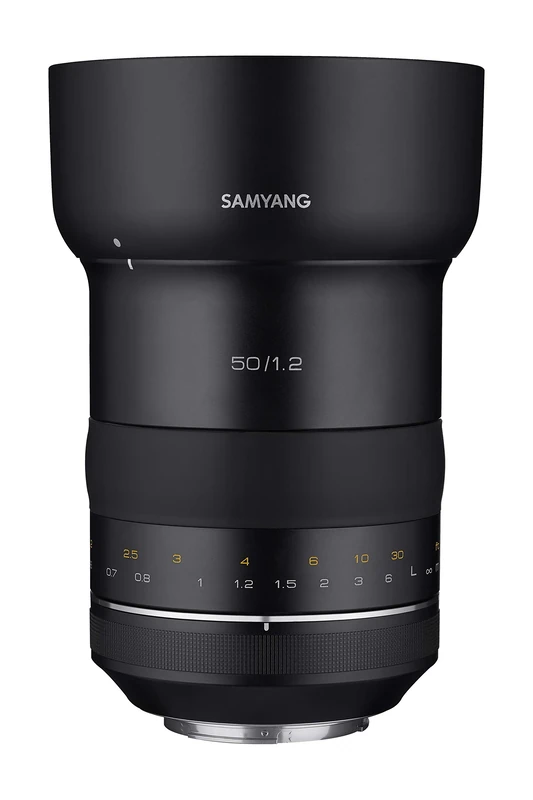 Samyang SYXP50-C XP 50mm f/1.2 High Speed Lens for Canon EF with Built-in AE Chip, Black