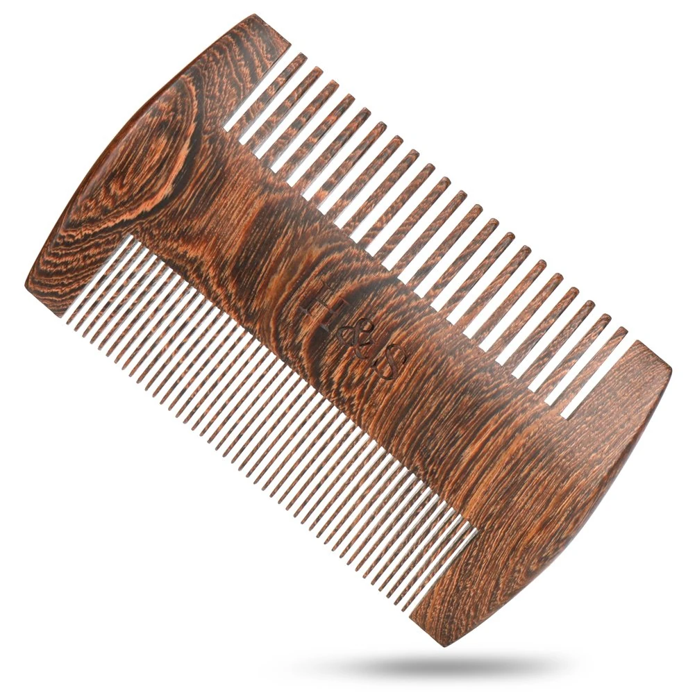 H&S Wooden Beard Comb Moustache Combs - Anti-Static Fine Beard Combs for Men - Small Wooden Hair Comb - Wide Tooth - Grooming Accessories for Men - Facial Hair Care