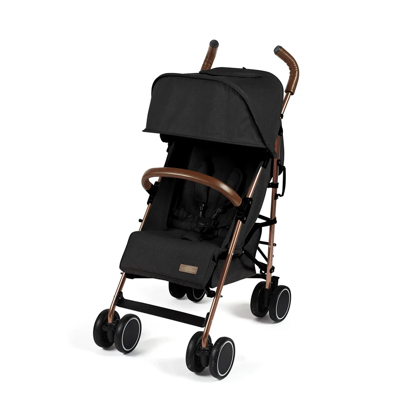 Ickle Bubba Discovery Max Pushchair (Black) – 6 Months to 22kg (Approx. 4 Years*), Lightweight & Compact Stroller, One-Hand Recline, UPF 50+ Hood, Luxury Footmuff, Cup Holder & Rain Cover