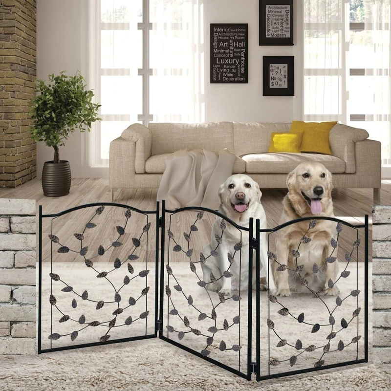 Etna Products TT Leaf Design Metal Pet Gate - Image 1