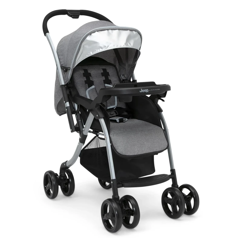 Jeep Unlimited Reversible Handle Stroller, Grey Tweed - Image 1