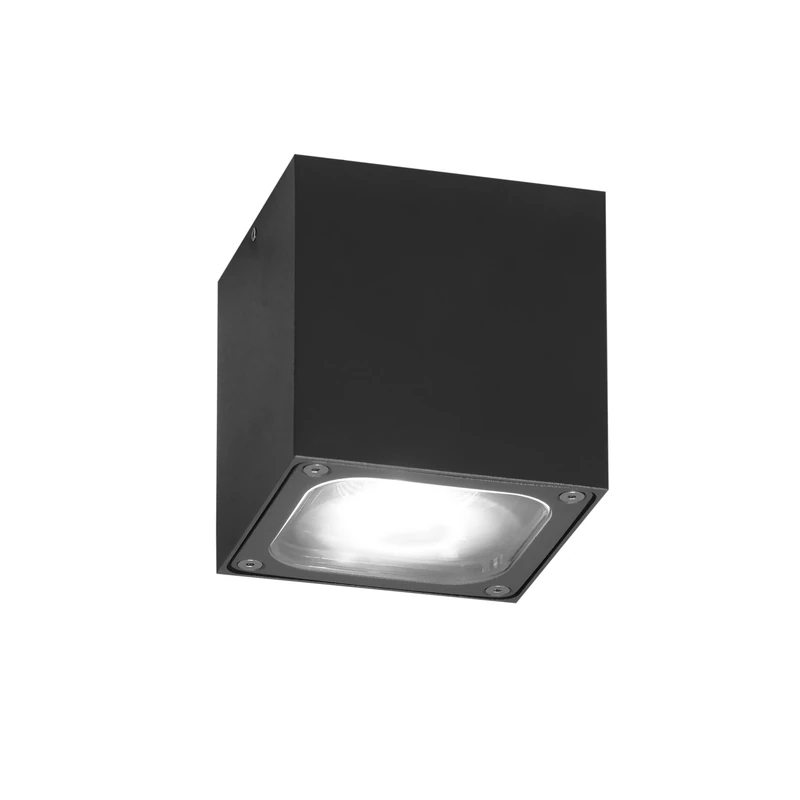 Konstsmide Outdoor Lights/Cesena Porch Ceiling or Eaves Light/High Power 6 W LED/Clear Glass Lens/IP54/Aluminium/Anthracite