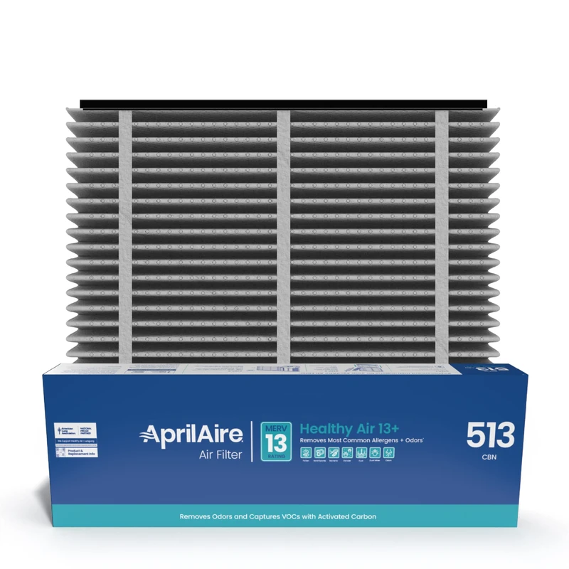 Aprilaire 513CBN Odor Reduction Air Filter for Whole Home Air Purifiers, MERV 13 (Pack of 1)