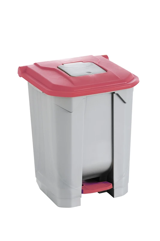 Maya Professional Tools 09105 Pedal Bin, Inner Bucket and Wheels, 50 L, Red