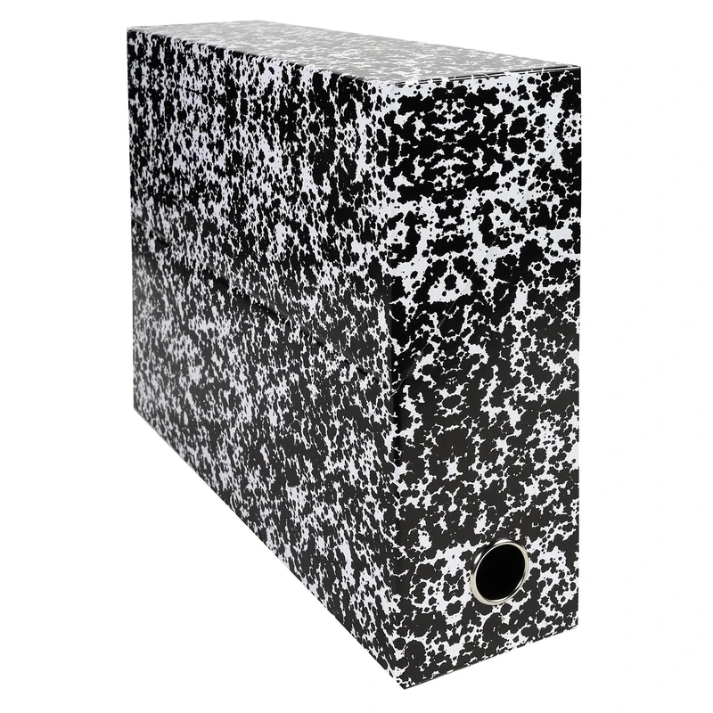 Exacompta - Ref 89720E - Annonay File Transfer Box - 250 x 330mm in Size, Suitable for Storing A4 Documents, Metal Reinforced 90mm Spine, Marbled Effect - Assorted Colours (Pack of 5)
