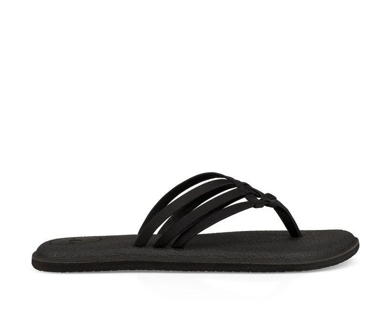 Sanuk Women's Yoga Salty Flip-Flop, Black 2, 3 UK