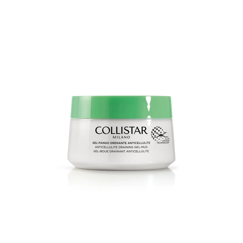 Collistar Gel-mud Draining Anti-cellulite, Unpublished gel-fango texture, has a targeted anti-cellulite, slimming and draining, Contains escin and white mud, Without rinsing, 400 ml
