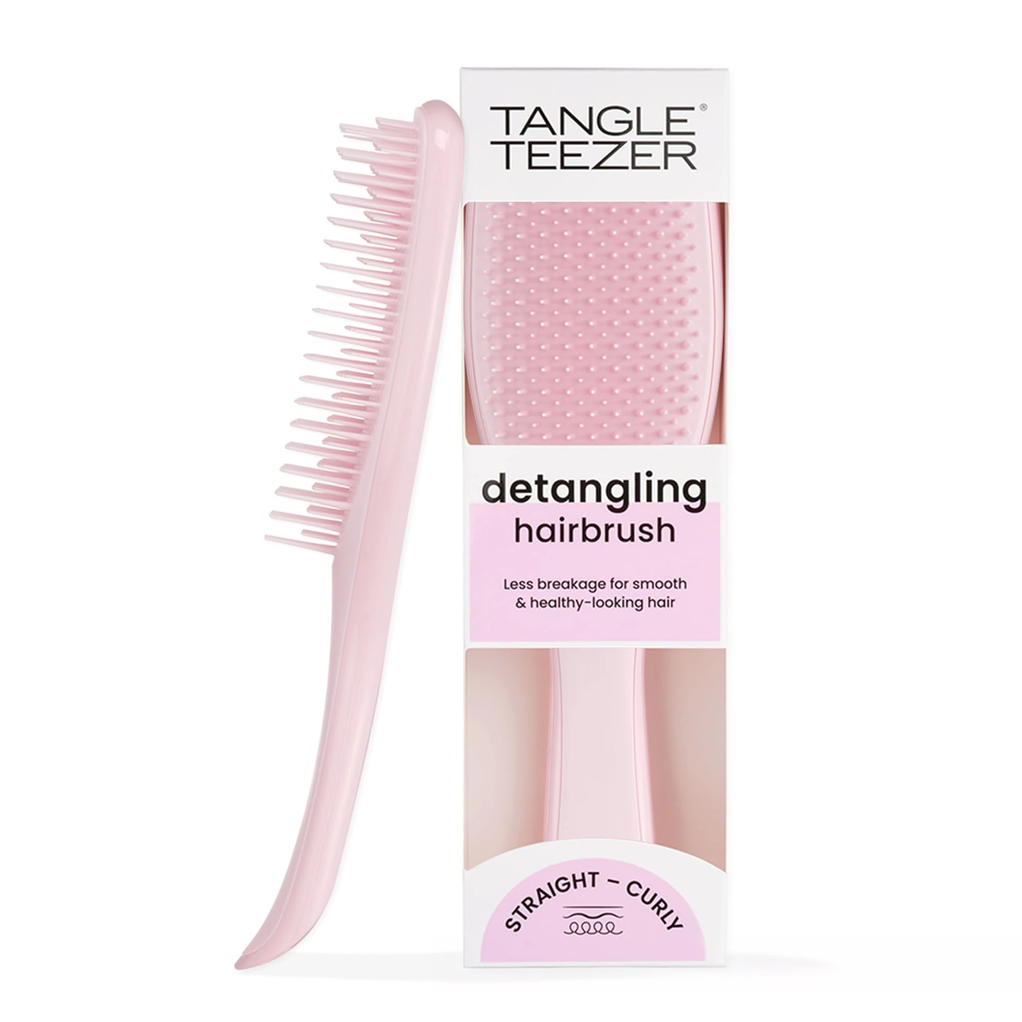 Tangle Teezer Ultimate Detangler Hairbrush - For Wet & Dry Hair - Detangling Brush for All Hair Types - Two-Tiered Teeth Reduce Breakage & Eliminate Knots - Millennial Pink