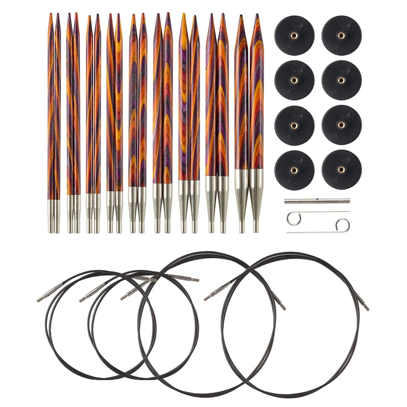 Knit Picks Options Wood Interchangeable Knitting Needle Set - US 4-11 (Radiant)