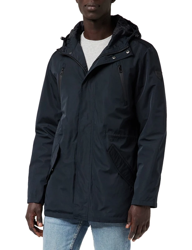!Solid Men's Jacket - Stanton Hooded Long Sleeve Jacket - Green - Large