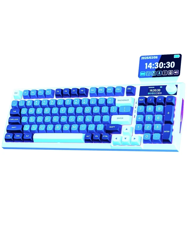 Redragon K552W 60% Mechanical Gaming Keyboard Compact 87 Key Mechanical Computer Keyboard KUMARA USB Wired Cherry MX Blue Equivalent Switches for Windows PC Gamers (White RED LED Backlit) - Image 1