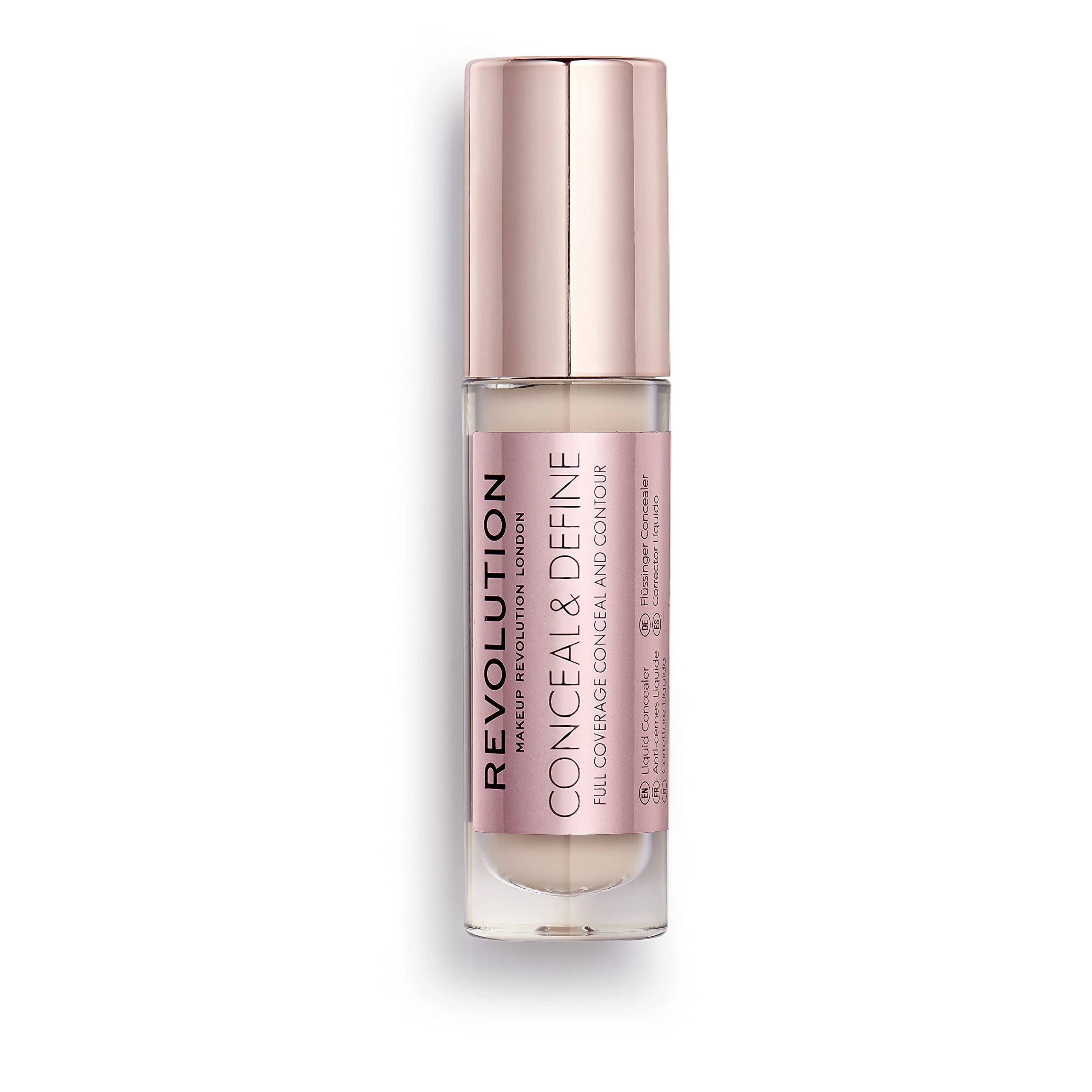Revolution Conceal & Define Concealer, Lightweight, Long-Lasting, Full Coverage Face Makeup, C0.5, 4g