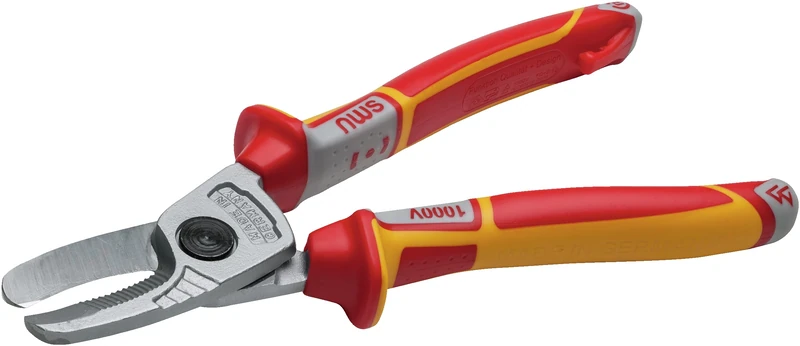 NWS Flat Ribbon Cable Cutter VDE 210 mm for Crimp-Free Cutting of Flat Ribbon Cables Tool Steel Forged Oil Hardened Item No. 042-49-VDE-210 - Image 1