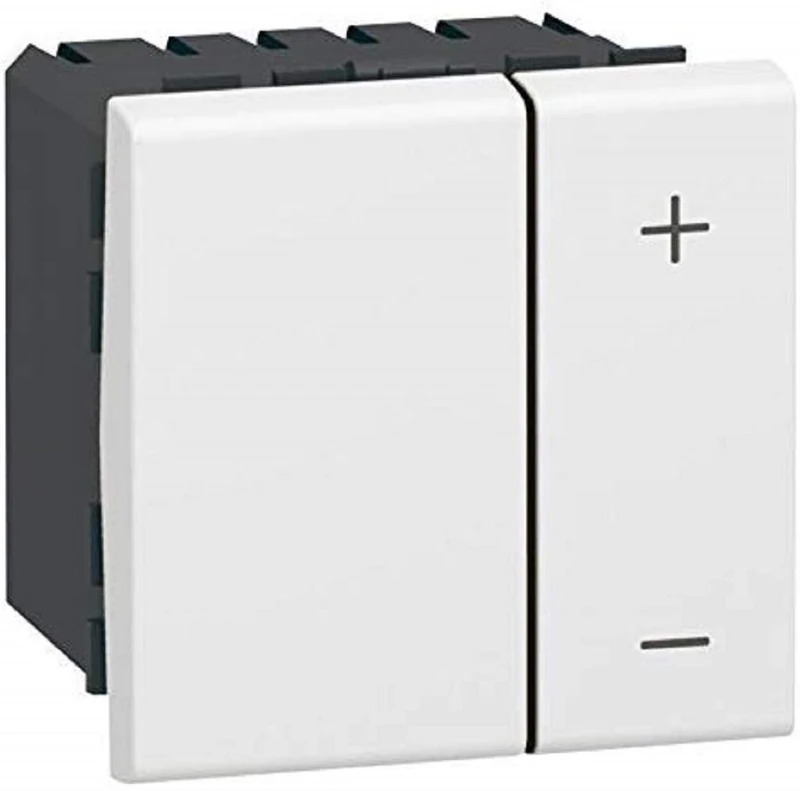 LEGRAND - 600W Mosaic Wall Dimmer Switch - Variable Lighting Control Without Plate/Without Support - Made in France - White