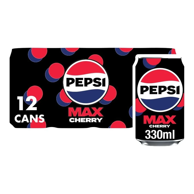 Pepsi Max Cherry - No Sugar - 12 x 330ml cans