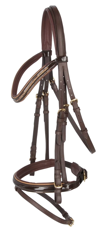 Covalliero Kingston Snaffle Bridle, Brown, Full Size