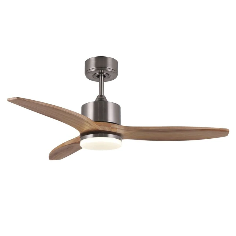 Wonderlamp NARE Ceiling Fan, 12W LED Light, Grey - 106cm