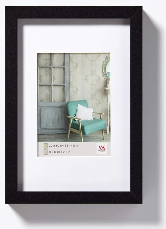 walther design Picture Frame Black 60 x 80 cm Stockholm Wooden Frame EA080B