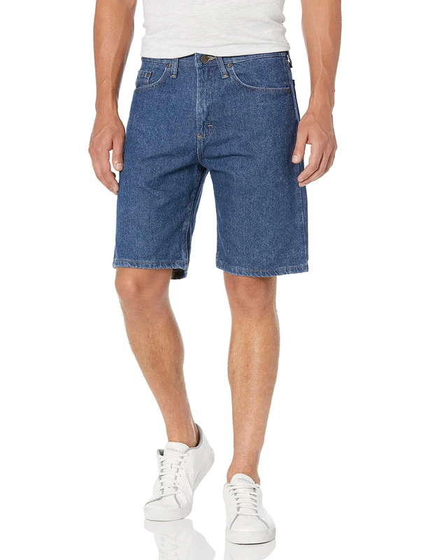 Wrangler Authentics Men's Classic Relaxed Fit Five Pocket Jean Short Denim, Stonewash Dark, 50
