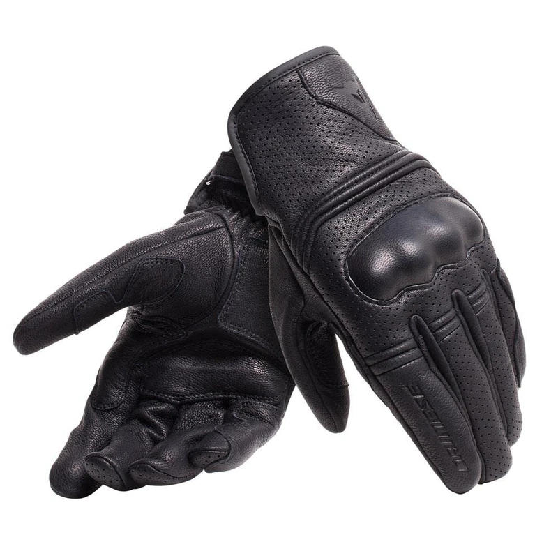 Dainese - Corbin Air Unisex Gloves, Motorbike Gloves, 100% Sheepskin, for Woman & Men Motorcycle Gloves, Soft and Durable, Knuckle Gloves Protection and Reinforced Palm, Black
