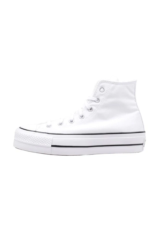 Converse Girl's Ctas Lift Hi White/Black/White Sneakers, White Black White, 9 UK